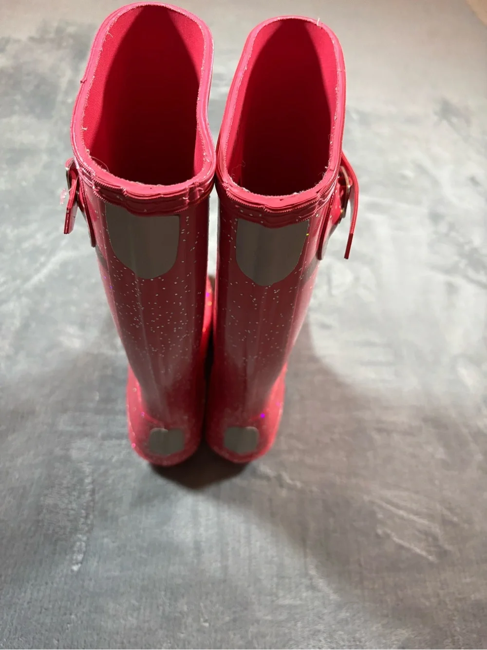 Hunter Girls Hot Pink Glitter Rain Boots